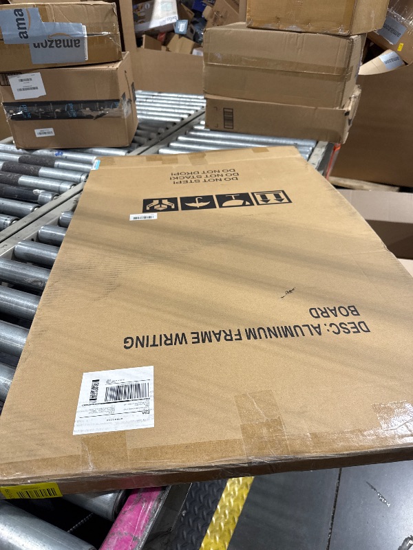 Photo 1 of *MINOR DAMAGE - USED*
QUEENLINK Double Sided Magnetic White Board?36"x24" Dry Erase Whiteboard for Wall with Black Aluminum Frame Presentation Board for School, Office and Home