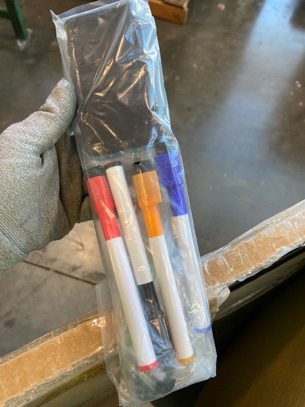 Photo 1 of *MINOR DAMAGE - USED*
QUEENLINK Double Sided Magnetic White Board?36"x24" Dry Erase Whiteboard for Wall with Black Aluminum Frame Presentation Board for School, Office and Home