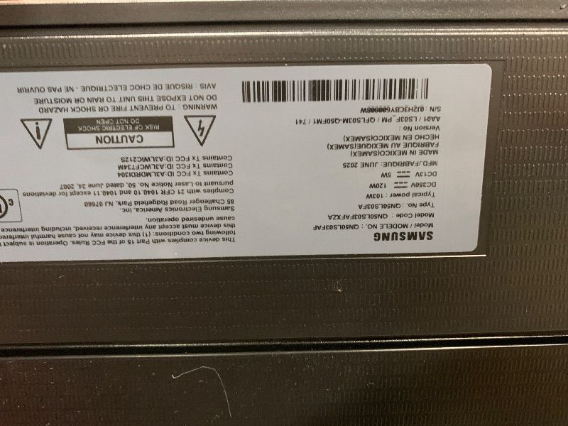 Photo 1 of **MISSING CABLE CONECTOR**Samsung 50-Inch Class The Frame LS03F 4K QLED Smart TV (2025 Model) Slim Fit Wall Mount, Modern Frame Design, NQ4 AI Gen2 Processor, Art Mode, Artful Picture Quality, Samsung Vision AI, Alexa Built-in