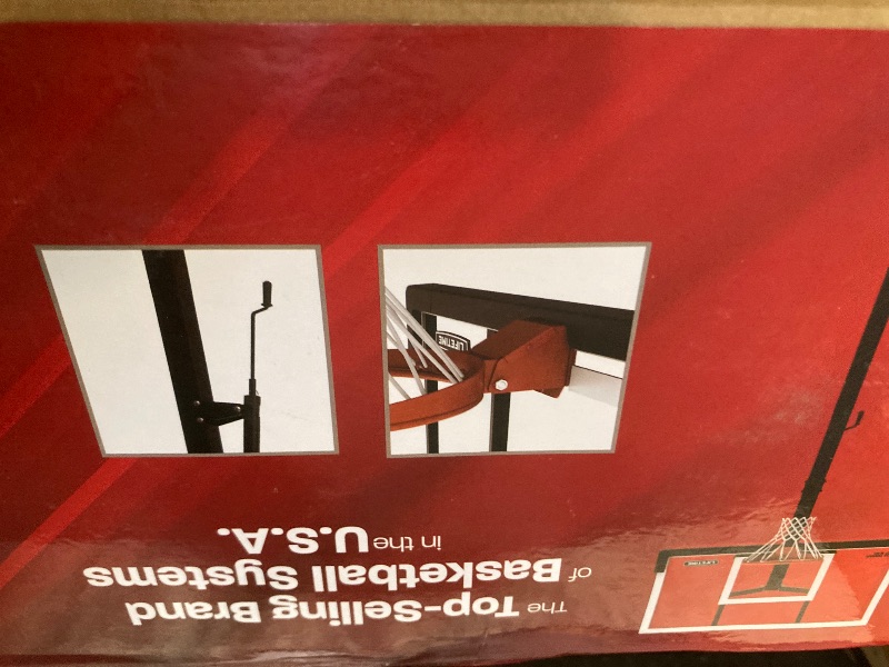 Photo 1 of **FACTORY SEALED**Lifetime Crank Adjust Bolt Down Basketball System, Tempered Glass Backboard, 60"