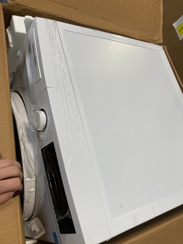 Photo 1 of *USED*
Hamilton Beach Electric Fullsize Ventless Laundry Clothes Dryer, 4 cu. ft. Capacity, with Stainless Steel Tub, Easy Control, 4 Automatic Drying Modes, Apartments, Houses, 24-Inch Width, White