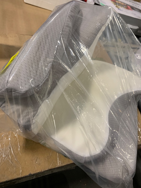 Photo 1 of ***COLOR GREY AND WHITE***Cervical Neck Pillow for Pain Relief - Ergonomic Side Sleeper Pillow for Neck Support, Cooling Memory Foam Pillows for Sleeping, Contour Pillow Orthopedic Bed Pillow for Back Stomach Sleepers