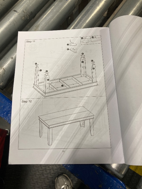 Photo 1 of ** SIMILAR/ DEFERENS COLOR *** GarveeHome Farmhouse Dining Table for 6-8 People, 71 in Long Kitchen Tables with Wooden Sturdy Frame, 6 ft Large Rectangular Dinner Table for Dining Room, Kitchen, Yellow, 71" Non-extendable