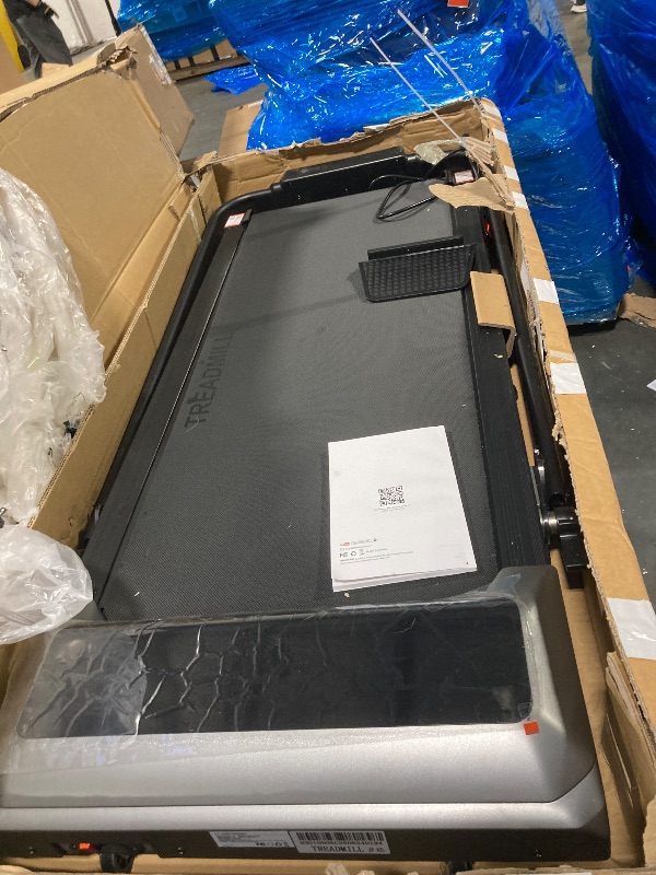 Photo 1 of ** USED/ UNTESTED *** Acezoe Walking Pad Under Desk Treadmill with Incline, 2 in 1 Foldable Treadmills for Home Small Office, 300 lbs Capacity, Portable Compact Walking Treadmill with Remote Control, LED Display and Apps