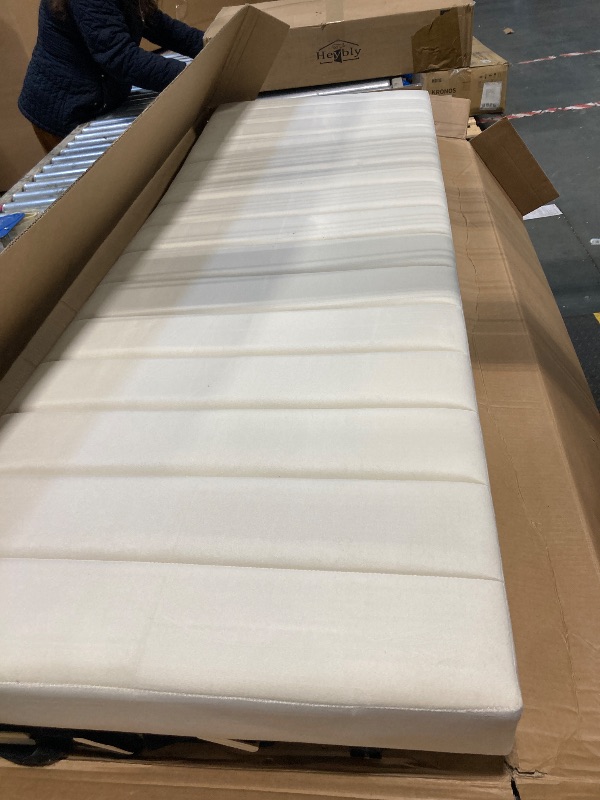 Photo 1 of ** similar / used ** Yaheetech Queen Bed Frame with USB Charging Station and Storage Shelf/Upholstered Headboard Platform Bed with Wing Side/Wooden Slats Support/Noise Free/No Box Spring Needed/Easy Assembly, Beige