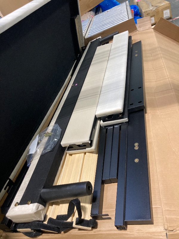 Photo 1 of ** similar / used ** Yaheetech Queen Bed Frame with USB Charging Station and Storage Shelf/Upholstered Headboard Platform Bed with Wing Side/Wooden Slats Support/Noise Free/No Box Spring Needed/Easy Assembly, Beige