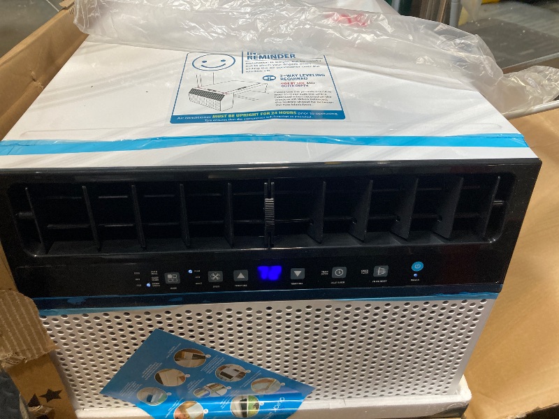 Photo 1 of ** VERY USED ** UNTESTED/ It has a dent  *** Electactic U-Shaped Window Air Conditioner, 12000BTU Window AC Units Cools up to 550 Sq. Ft, 6 Modes, Saddle Window AC Unit with Full Window View, Energy Saving, Installation Kit Included, CEER 10.5