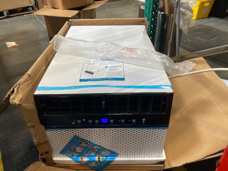 Photo 1 of ** VERY USED ** UNTESTED/ It has a dent  *** Electactic U-Shaped Window Air Conditioner, 12000BTU Window AC Units Cools up to 550 Sq. Ft, 6 Modes, Saddle Window AC Unit with Full Window View, Energy Saving, Installation Kit Included, CEER 10.5