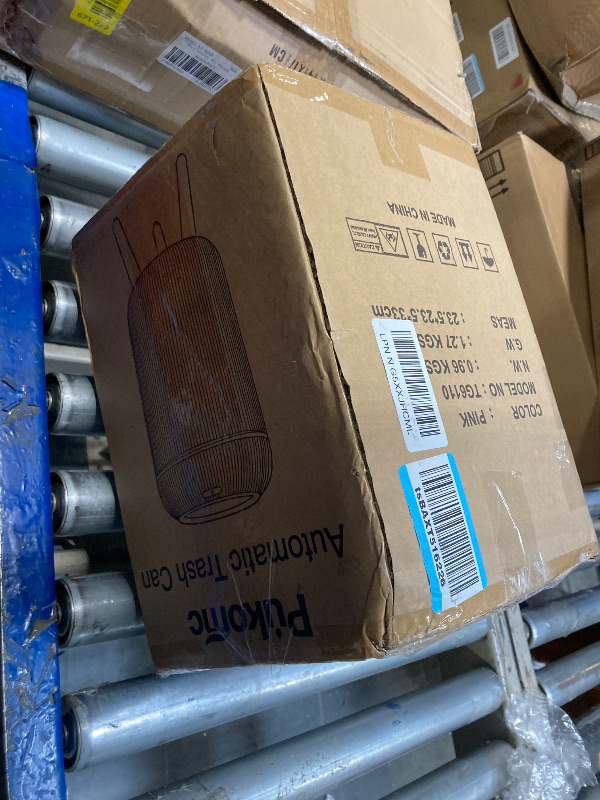 Photo 1 of ** MOTION DOES NOT WORK**
Pukomc Smart Sensor Wastebasket, Convenient and Hygienic Easy to Use, Technology Sensor Waterproof Wastebasket Plastic Trash can for Kitchen, Bathroom, Bedroom, Living Room, Office and Outdoor Pink