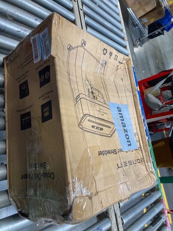 Photo 1 of ** VERY USED *** UNTESTED **** BONSEN 16-Sheet Heavy Duty Paper Shredder for Office, 60-Minute Running Time Cross-Cut CD Shredder with 60dB Low-Noise, 5.3-Gallon Pull Out Bin, Anti-Jam & Quiet Shredder for Home Office (S3102)