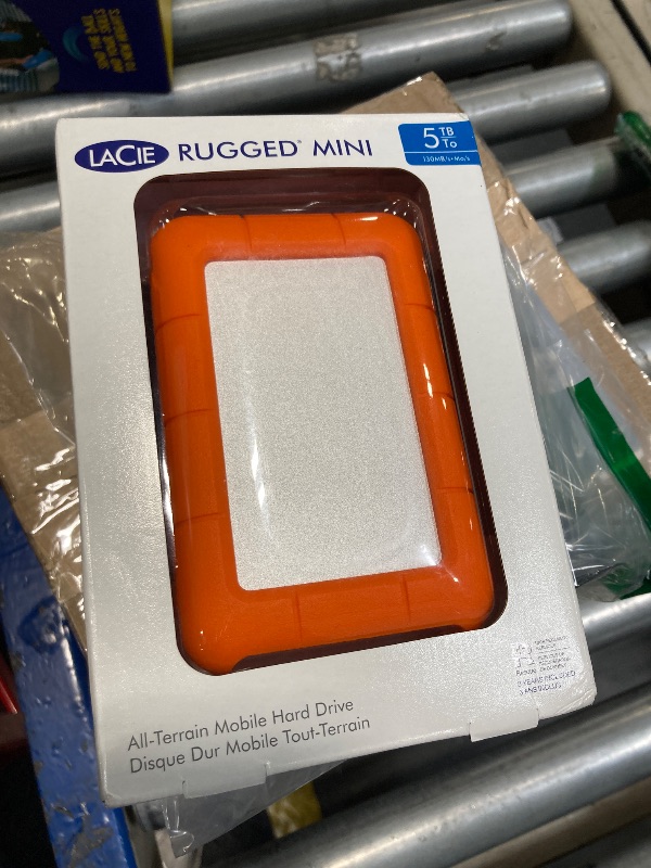 Photo 1 of ** NEW ** LaCie Rugged 5TB Portable External HDD - USB 3.0/2.0 Compatible, Shock/Dust/Rain Resistant for Mac & PC, Orange, Grey