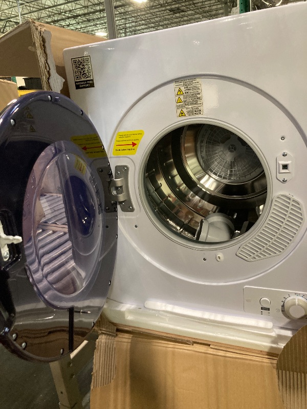 Photo 1 of ** USED / UNTESTED *** BLACK+DECKER BCED37 Compact Dryer for Standard Wall Outlet, Small, 4 Modes, Load Volume 13.2 lbs., White