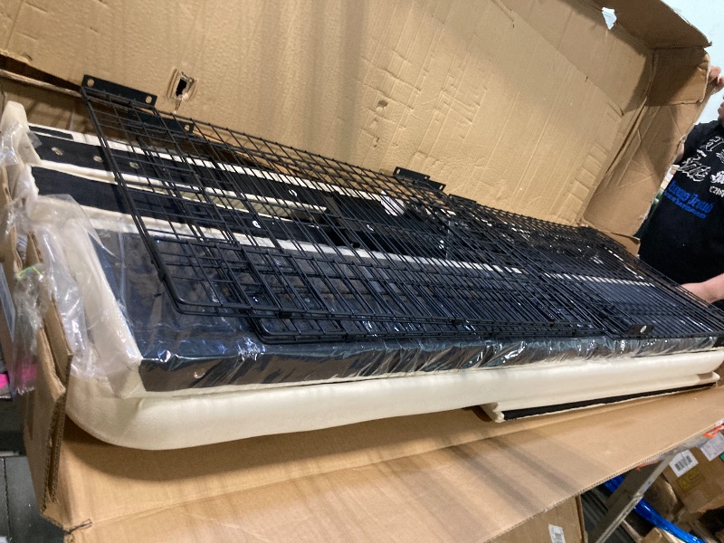 Photo 1 of ** USED*** VECELO Queen Size Upholstered Bed Frame with 4 Drawers and Headboard, Velvet Platform Storage Bedframe, Wooden Slats Support, No Box Spring Needed, Beige