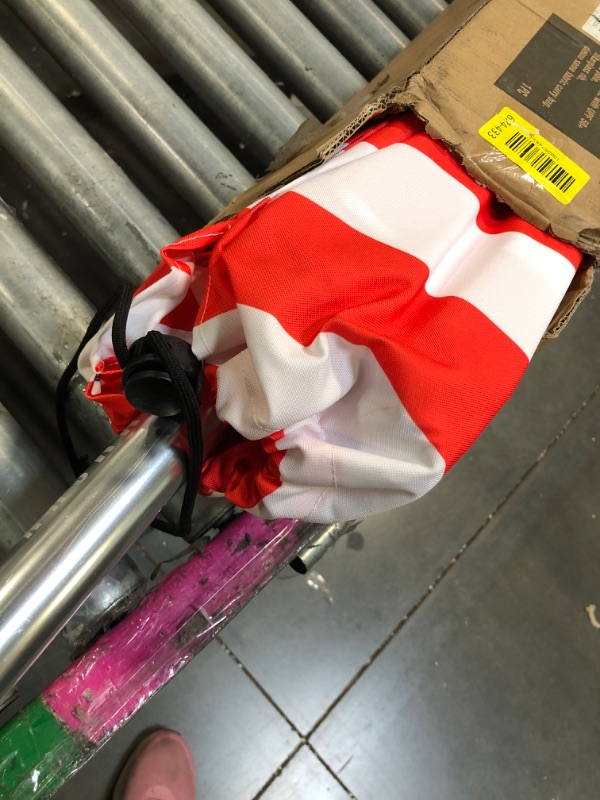 Photo 1 of *MISSING PARTS UNKNOWN*
AMMSUN 7.5ft Heavy Duty HIGH Wind Beach Umbrella Commercial Grade Patio Beach Umbrella with Air Vent Ash Wood Pole & Carry Bag UPF50+ Protection Red White