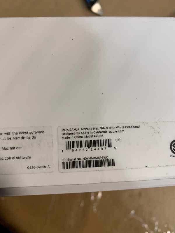 Photo 1 of **MISSING CHARGER**Apple AirPods Max Wireless Over-Ear Headphones, Active Noise Cancelling, Transparency Mode, Personalized Spatial Audio, Dolby Atmos, Bluetooth Headphones for iPhone – Silver