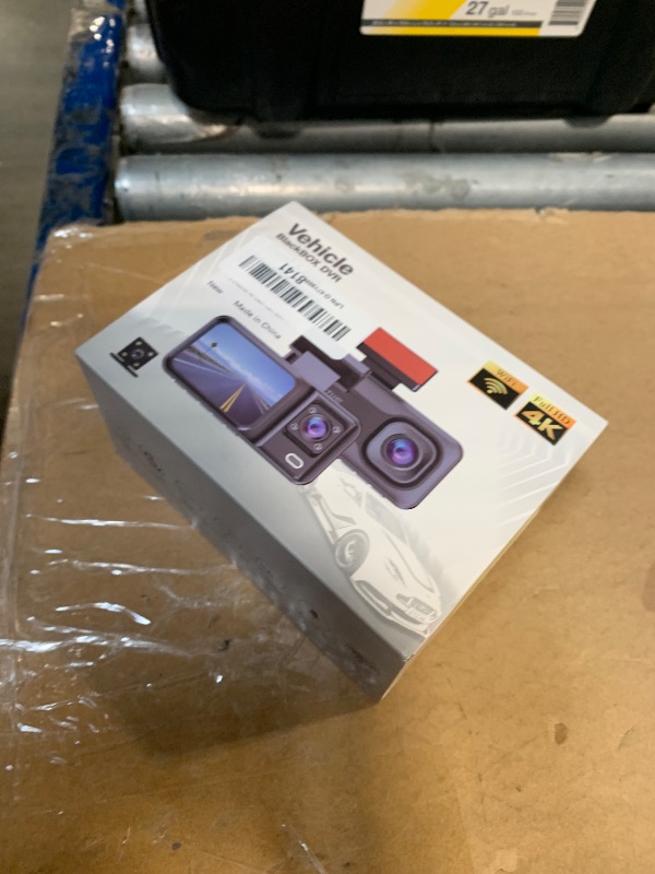 Photo 1 of *USED*
3 Channel 4K Dash Cam with 5GHz WiFi & APP Control, 4K+1080P+1440P Dash Cam Front and Rear Inside with 64GB Card, Dash Camera for Cars with Night Vision, Loop Recording, 24H Parking Mode, G-Sensor