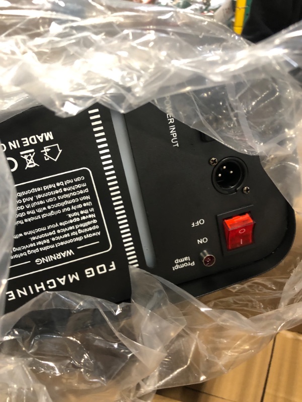 Photo 1 of ***MISSING REMOTE*** HOLDLAMP Fog Machine Halloween, Smoke Machine 1200W and 6000CFM with Wireless Remote Control and 6 Colorful LED Lights for Outdoor Indoor Christmas Wedding Stage Effect DJ Disco Party Stage