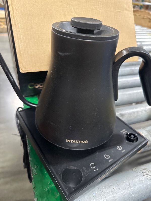 Photo 1 of **SIMILAR ITEMS** Electric Tea Kettle, INTASTING Glass Electric Kettle with tea Infuser and Precise knob temperature control, 1200W Fast Heating, BPA-Free, Easy to Clean, for Tea and coffee, 1 Liter (Dark Gray)