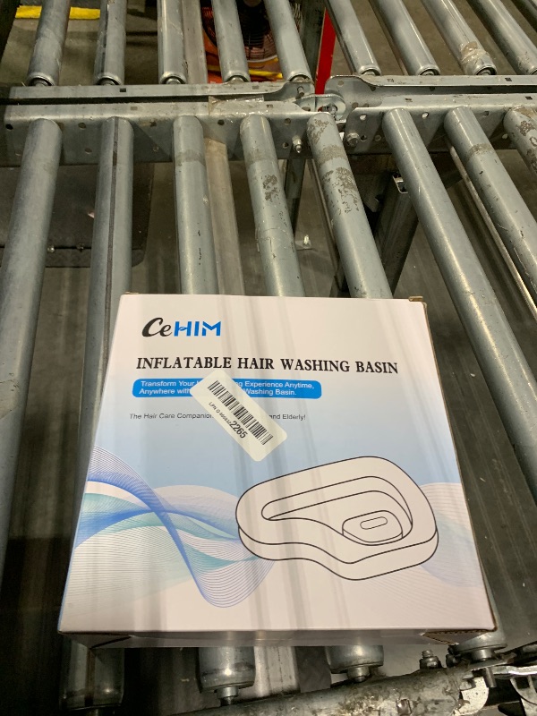 Photo 1 of ?Portable Inflatable Shampoo Basin for Bedridden & Elderly - Zero Pooling Design | Fast-Drain Slope & Neck Support | Portable Hair Wash Bowl, Drain Hose | Hospital PVC | Home Use (Silver, Large)