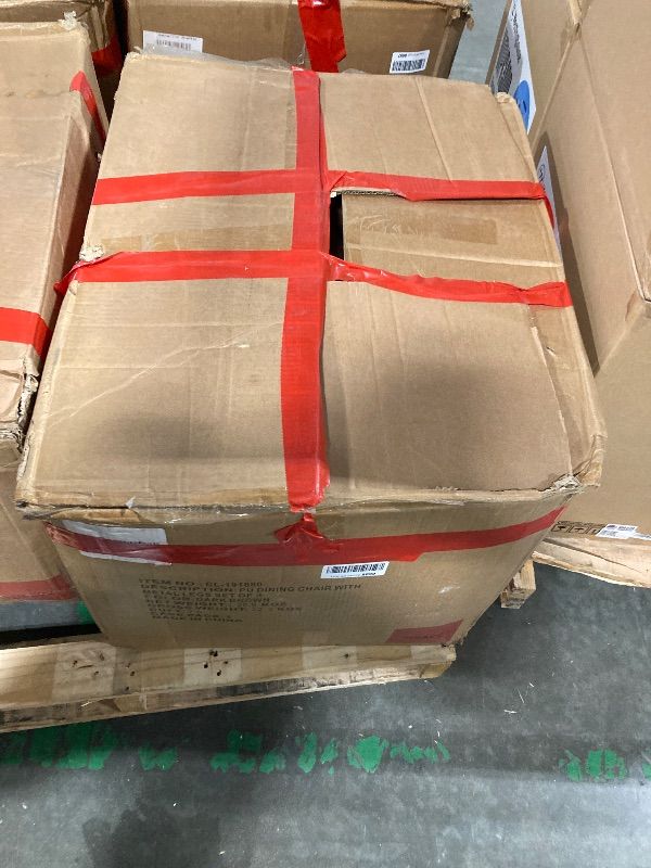 Photo 1 of **MISSING HARDWARE** Dining Chairs Set of 4, Modern Kitchen Chairs with Thick Upholstered & Comfy High Backrest, Faux Leather Wide Seat Armless Side Chairs with Sturdy Metal Legs for Living Room, Cafe, Dark Brown