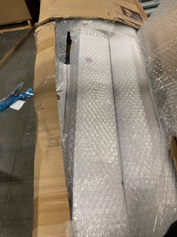 Photo 1 of ***FOR PARTS ONLY*** ROYMELO 34x84 Inch White Sliding Barn Door Slab with 6ft Hardware Kit Included, 5-Panel, MDF Wood Panel Covered with Water-Proof Scratch-Proof PVC Surface, Simple DIY Assembly