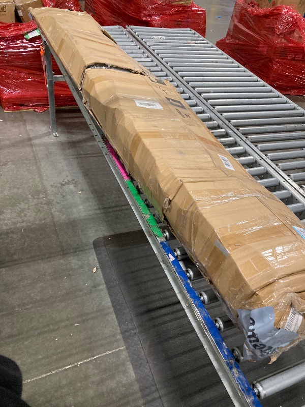 Photo 1 of ***FOR PARTS ONLY*** ROYMELO 34x84 Inch White Sliding Barn Door Slab with 6ft Hardware Kit Included, 5-Panel, MDF Wood Panel Covered with Water-Proof Scratch-Proof PVC Surface, Simple DIY Assembly