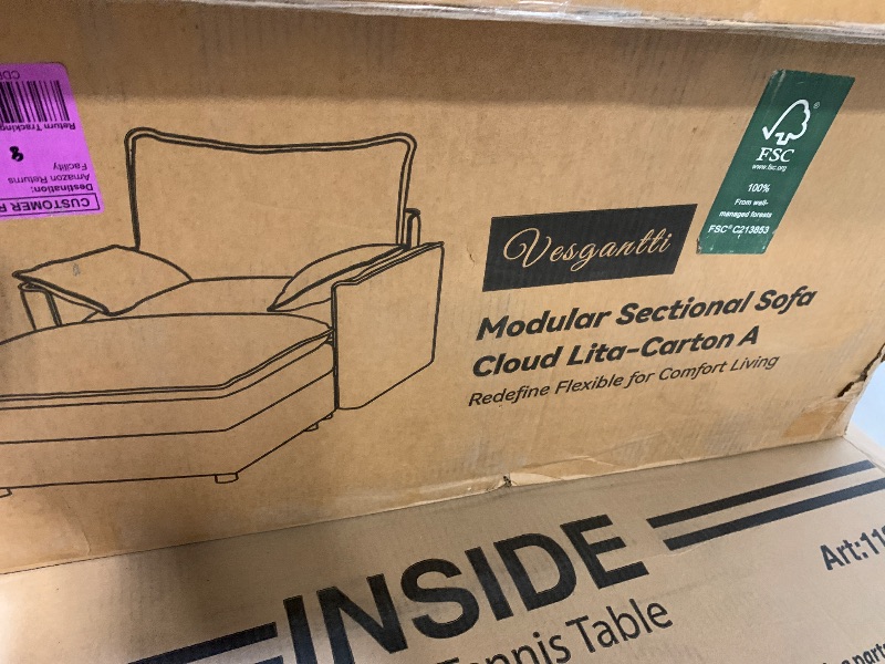 Photo 1 of ** DARK GRAY**
Vesgantti 108" Modular Sectional Sofa, Comfy Cloud Couch with Movable Ottoman Deep Seat Chenille L Shaped Modular Sofa, Sectional Couches for Living Room, Bedroom and Apartment, Black