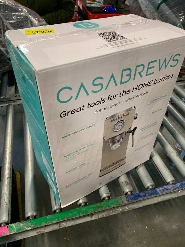 Photo 1 of ***MISSING PARTS*** CASABREWS CM5418 Espresso Machine 20 Bar, Espresso Maker with Milk Frother Steam Wand, Stainless Steel Espresso Coffee Machine with 34oz Removable Water Tank, Gift for Mom or Dad, Gift for Him, Creamy