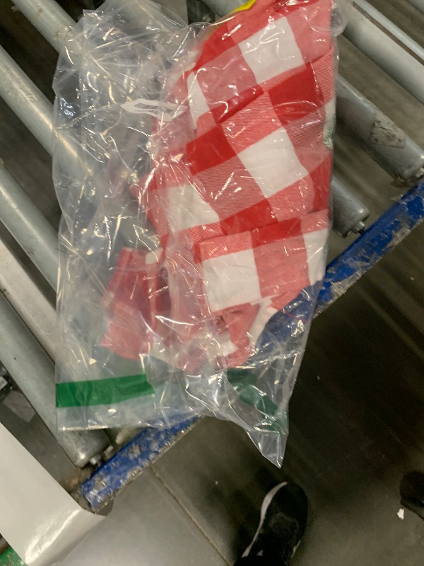 Photo 1 of **PARTIAL SET**
4 Packs Checkered Table Runners 108 Inches Long Red and White Table Runner Christmas Decorations Farmhouse Plaid Linen for Dinning Party Outdoor Tables (14”X108”)