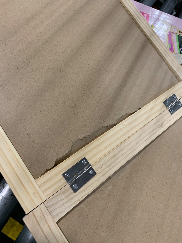 Photo 1 of **MISSING PIECES UNKNOWN**Doselie Easel for Kids,Adjustable Wooden Kids Art Easel with Paper Roll,Double-Sided Magnetic Toddler Easels,Dry Erase Whiteboard and Chalk Board,Toys for 3 4 5 6 7 8 9 10 Year Old Girl Boy Gift