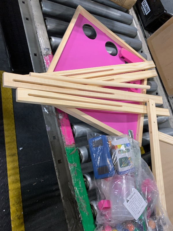 Photo 1 of **MISSING PIECES UNKNOWN**Doselie Easel for Kids,Adjustable Wooden Kids Art Easel with Paper Roll,Double-Sided Magnetic Toddler Easels,Dry Erase Whiteboard and Chalk Board,Toys for 3 4 5 6 7 8 9 10 Year Old Girl Boy Gift