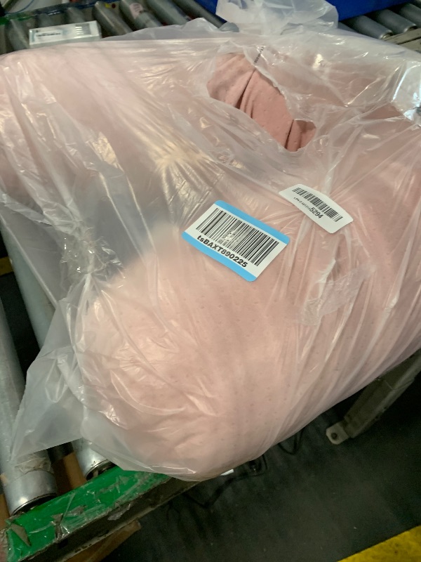 Photo 1 of 1 MIDDLE ONE Body Pillow for Adults, Bolster Pillow with Removable Velour Cover, Long Round Roll Cylinder Pillow for Bed, 47" x 7.87", Pink