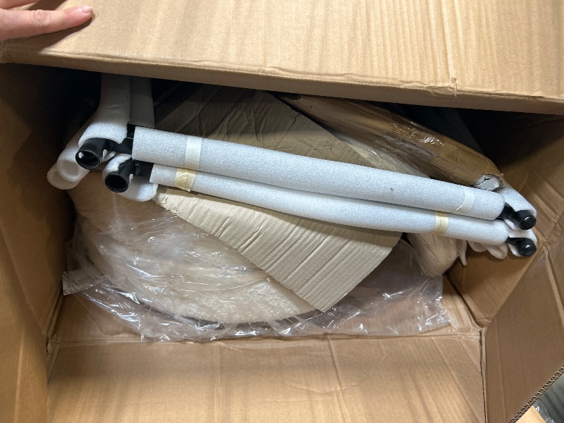 Photo 1 of ******2 PCS*****Sweetcrispy Dining Chairs Set of 6, Boucle Upholstered Modern Mid Century Round Kitchen Chairs with Curved Backrest & Metal Legs for Vanity, Living Room - WHITE