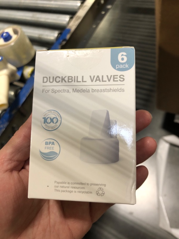 Photo 1 of [6-Count] Papablic Duckbill Valves, Replacement Milk Valves Compatible with Spectra S1 S2 and Medela Breast Pumps Accessories, BPA & DEHP Free, White