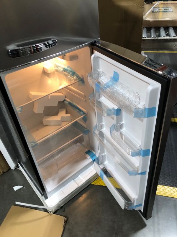 Photo 1 of ******MINOR DENTS***** Frigidaire, 2 Door Apartment Size Refrigerator/Freezer Combo, 7.5 cu ft, Platinum Series, Stainless, 23" D x 21.5" W x 55.5" H