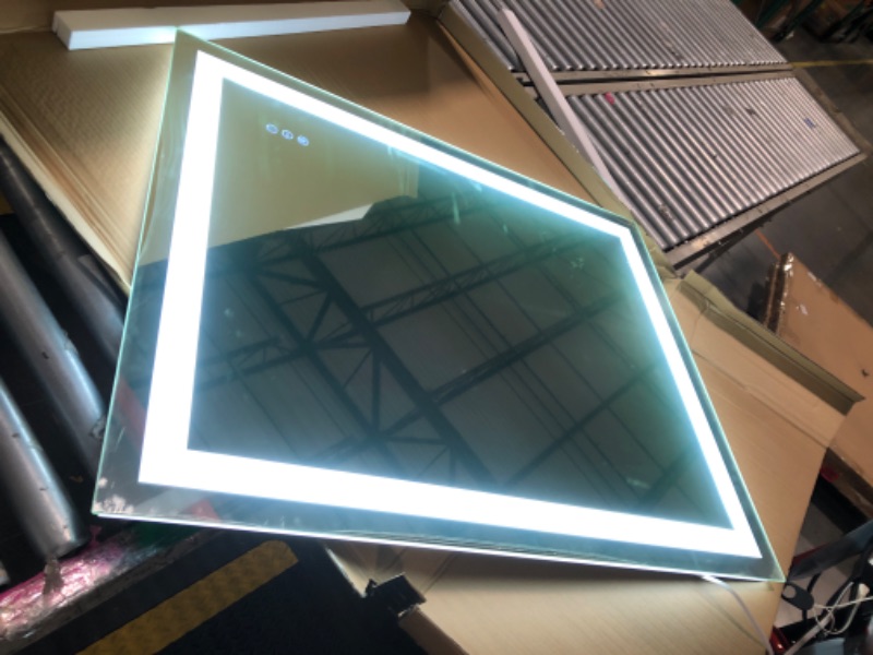 Photo 1 of *****FACTORY SEALED****ISKM 40'' x 32'' LED Mirror for Bathroom Lighted Vanity Mirror for Wall Front Lights + Backlit LED Bathroom Mirror Anti-Fog Tempered Glass ETL Listed