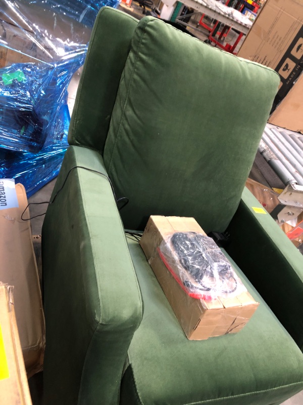 Photo 1 of ******MINOR SCRATCHES***** Namesake Crewe Glider Recliner Nursery Chair - GREENGUARD Gold & Certi-PUR US Certified Rocker Recliner - Glider Rocking Chair for Nursery & Living Room - Electronic, 270° Swivel, Forest Green