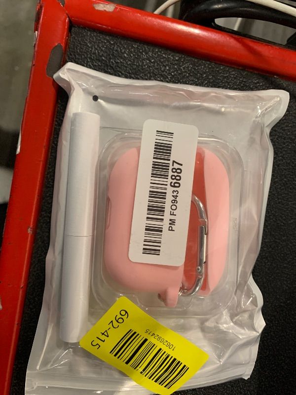 Photo 1 of **NOT ENGRAVED**  AirPods Pro 3 Case Cover with Cleaner Kit, Silicone Protective Cover with Keychain Compatible with Apple AirPod Pro 3rd Generation Case 2025 for Women and Girls, Pink