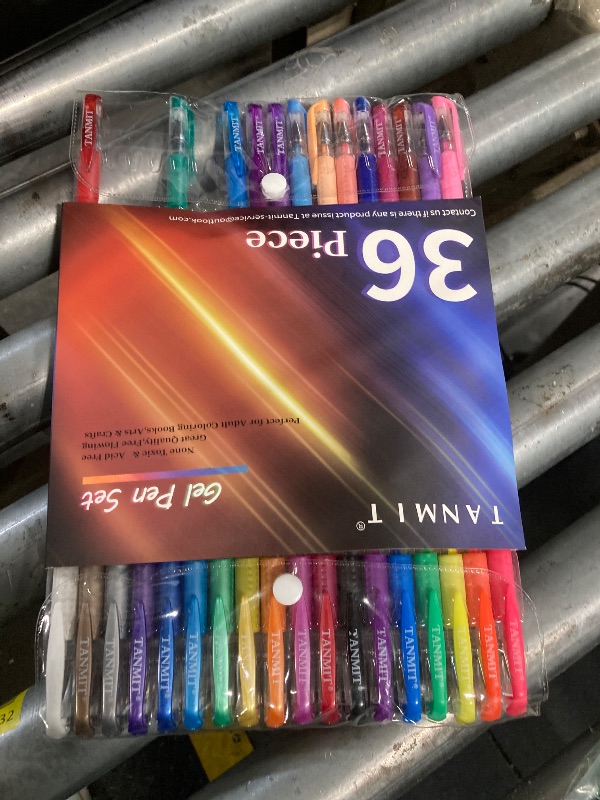 Photo 1 of ***MISSING PARTS***TANMIT 36 Colors Gel Pens Set for Adult Coloring Books, Colored Gel Marker with 40% More Ink, Great for Adult Doodling Scrapbooking Drawing