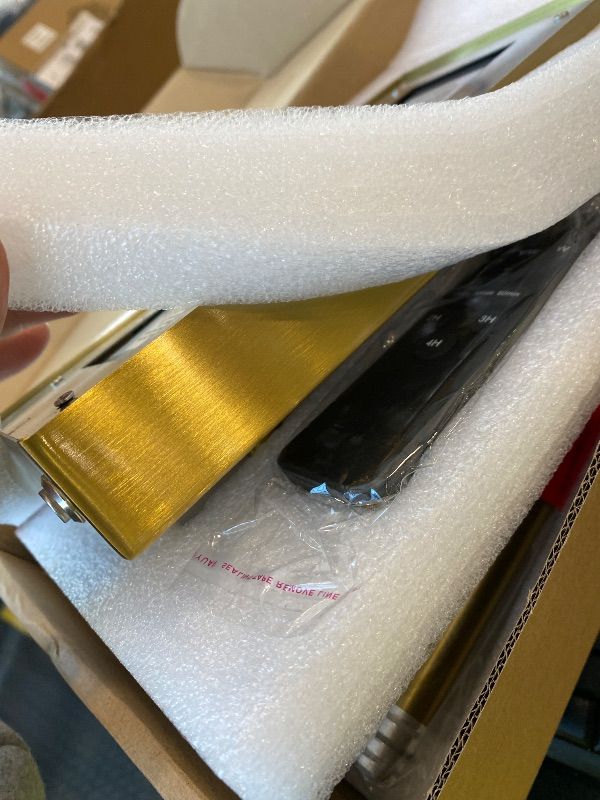 Photo 1 of *UNTESTED*
Tartek Battery Operated Wall Sconces Set of Two, Rechargeable Wall Lights with Remote Control, Dimmable 3000K-6000K LED Wall Lamp, 360°Rotate, Long Wireless Sconces for Living Room, Bedroom (Gold, not black)