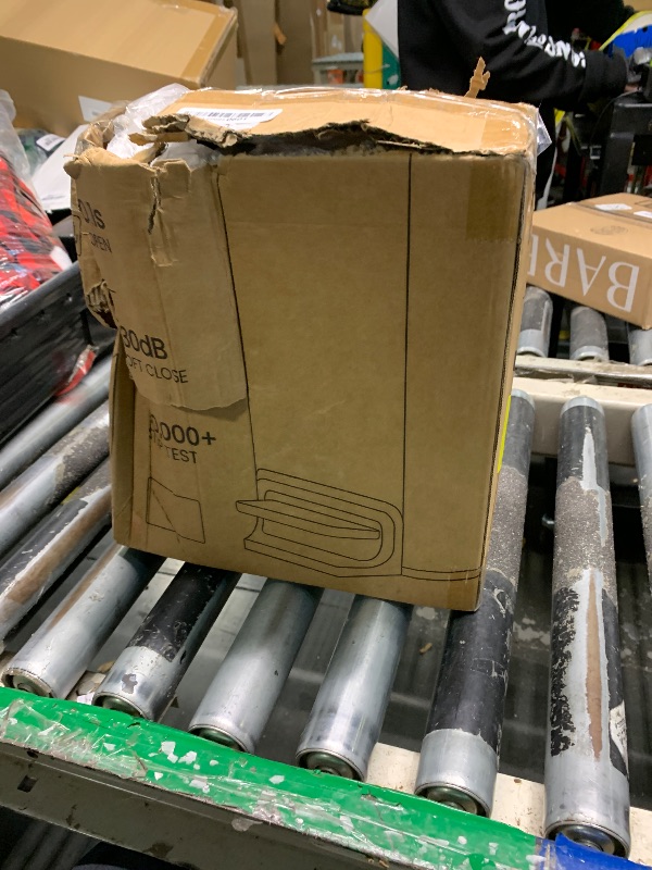 Photo 1 of **MINOR DAMAGE**
 Small Bathroom Trash Can with Lid Soft Close, Step Pedal, 6 Liter / 1.6 Gallon Stainless Steel Garbage Can with Removable Inner Bucket, Anti-Fingerprint Finish (Matt Black)