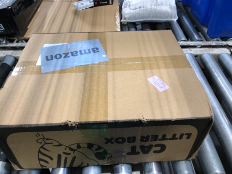 Photo 1 of ** DENTED**
Powools Stainless Steel Cat Litter Box, Metal Kitty Litter Box with Scoop, Anti-Leakage Top Entry, Non-Sticky, Easy to Clean, Grey, S (1 Pack)