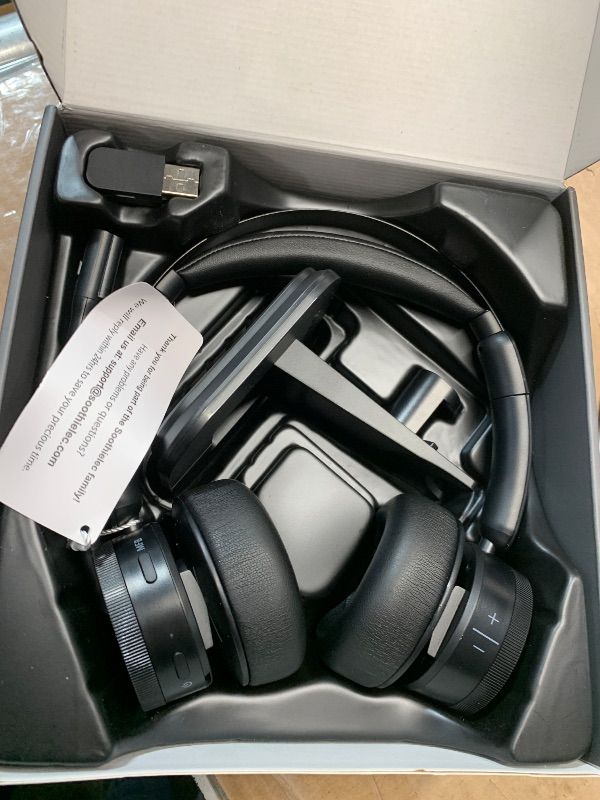 Photo 1 of ***MISSING PARTS***
Wireless Headset with Mic for Work(Upgrade Volume Knob & Charging Indicator), Bluetooth Headset with Microphone for PC, with Noise Cancelling/Mute/USB for Call Center/Office/Home/Computer/Teams/Zoom