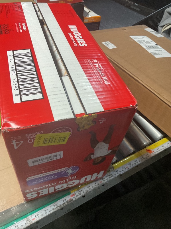Photo 1 of ***FACTORY SEALED***Huggies Size 4 Diapers, Little Movers Baby Diapers, Size 4 (22-37 lbs), 120 Count, Packaging May Vary