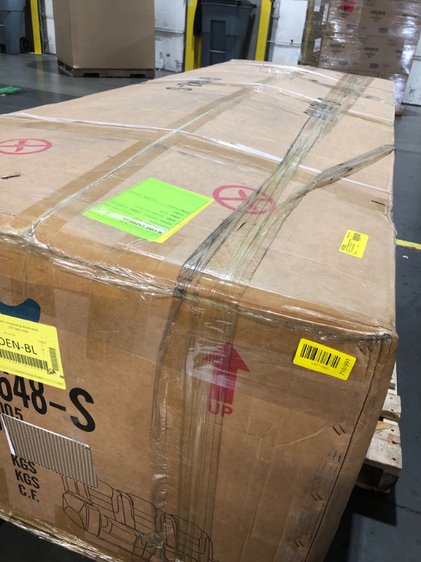 Photo 1 of ****STOCK PHOTO REFERENCE ONLY****FACTORY SEALED***Signature Design by Ashley Caveman Den Modern Faux Leather Power Reclining Sofa with Adjustable Headrest, Drop Down Table, Electrical Outlets and LED Reading Lights, Black