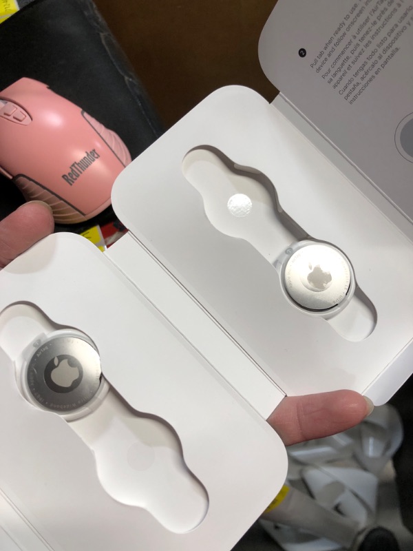 Photo 1 of ***PARTIAL SET ONLY 2 - PRICE ADJUSTED*** Apple AirTag (1st Generation) 4 Pack Keep Track of and find Your Keys, Wallet, Luggage, Backpack, and More. Simple one-tap Set up with iPhone or iPad, Bluetooth