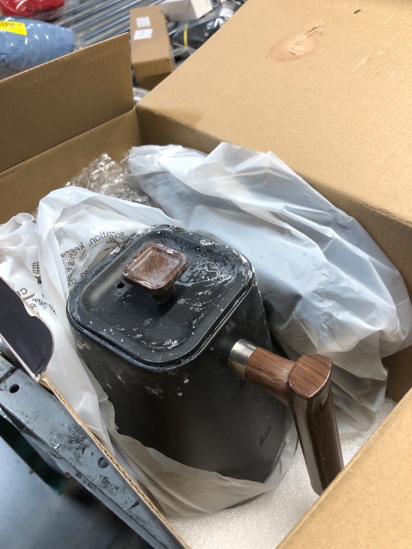 Photo 1 of ***DAMAGED - SEE NOTES/PICTURES***Electric Kettles Gooseneck Electric Kettle with 1°F Precision Temp Control Fast Boiling Pour Over Coffee & Tea Kettle, 304 Stainless Steel, BPA-Free, 0.9 Liter, Black(Kettle + Pour Over Coffee Maker)
