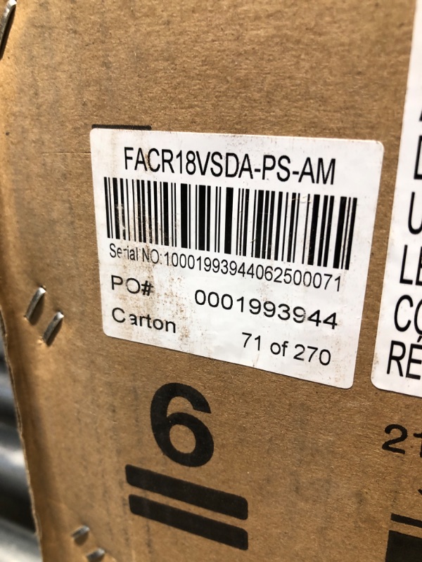 Photo 1 of ***FACTORY SEALED***Furrion Chill Cube 18k BTU Variable Speed RV Rooftop Air Conditioner, White, Ducted, R32 Refrigerant, Quiet High-Efficiency AC with Turbo Cool Mode, Lightweight, AC Unit Only - FACR18VSSA-BL-AM