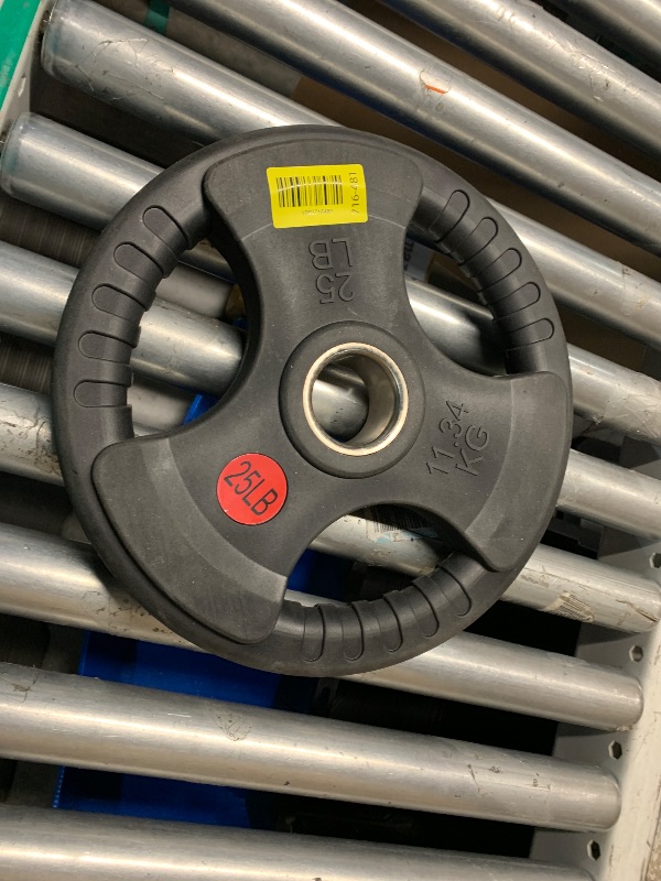 Photo 1 of ****ONE 25lb iron plate**** Fitvids Olympic Cast Iron Plate for Strength Training and Weightlifting 