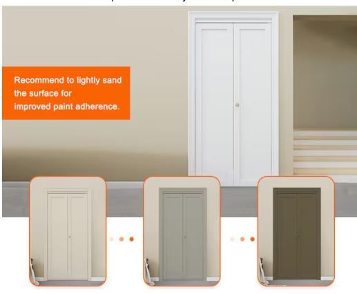 Photo 1 of ***FACTORY SEALED***SMARTSTANDARD Bifold Door, for 24"x 80" Opening,Tempered Frosted Glass Closet Folding Barn Door with Hardware Kit, Water-Proof PVC Surface,Easy Install,White